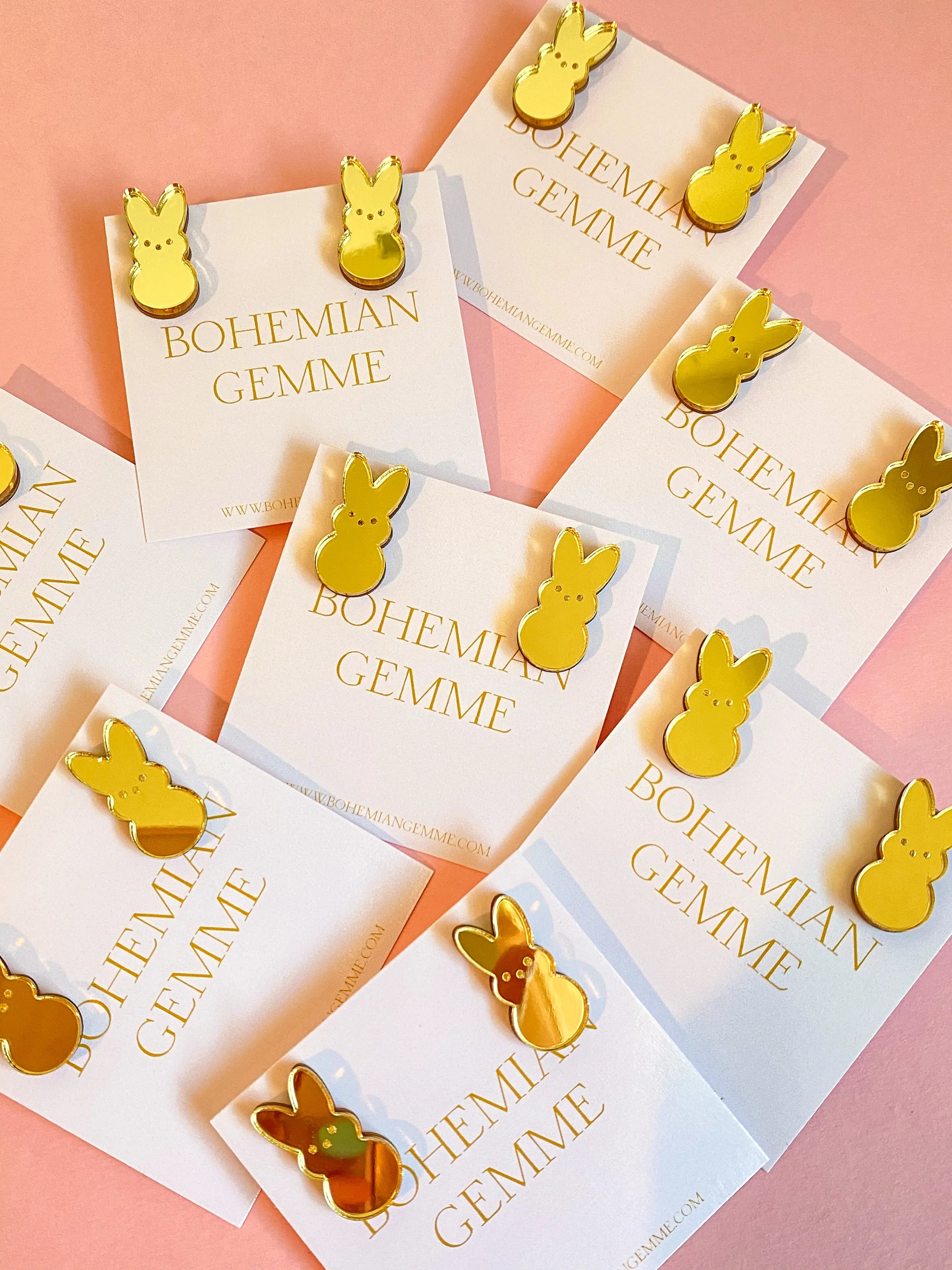 Golden Peeps Stud Earrings
