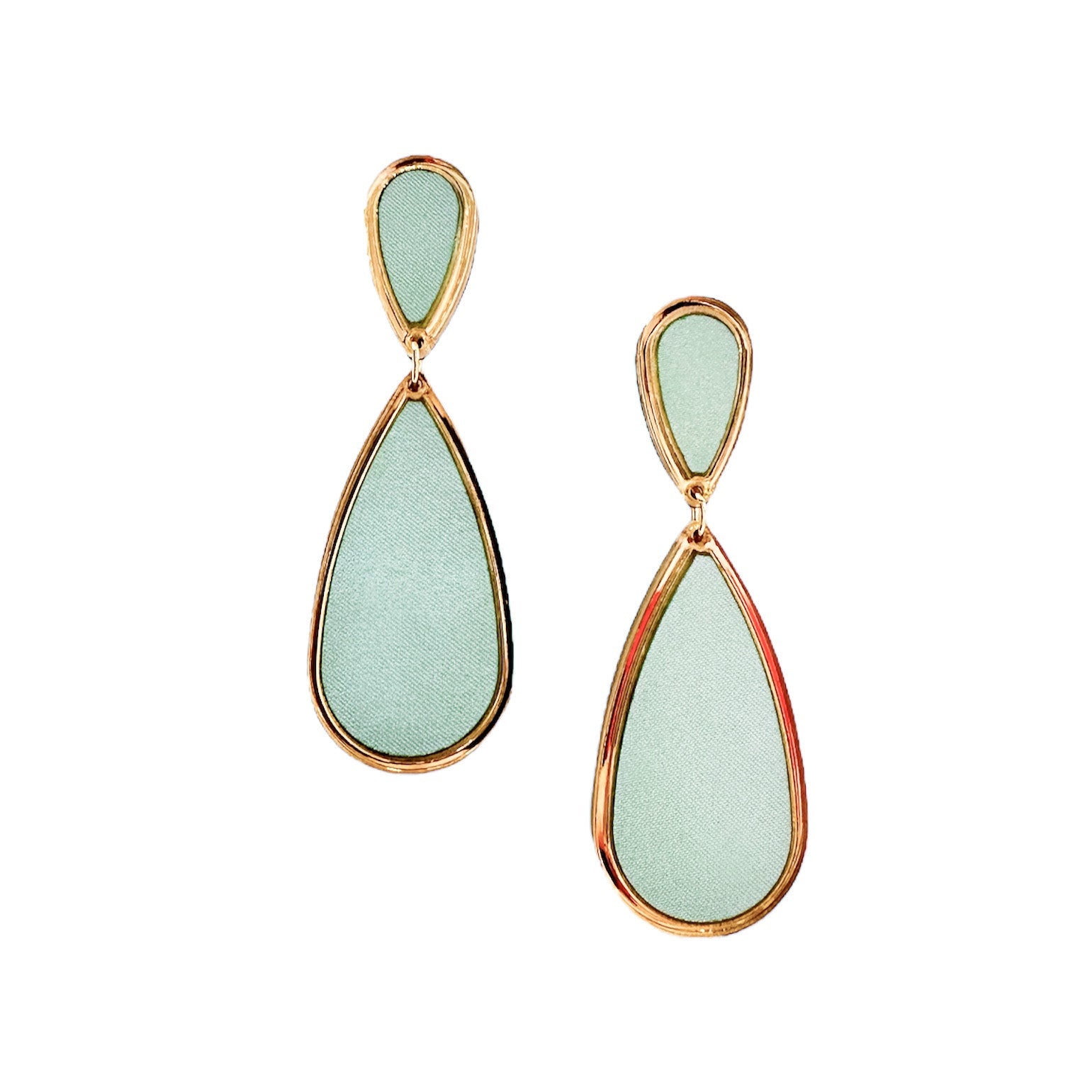 Ava Pastel Turquoise Satin Earrings