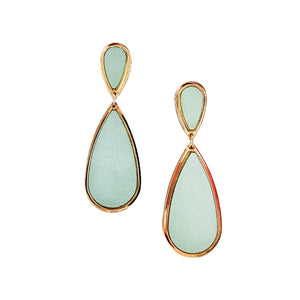 Ava Pastel Turquoise Satin Earrings