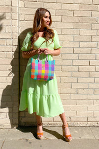 Ava Lime Green Backless Dress