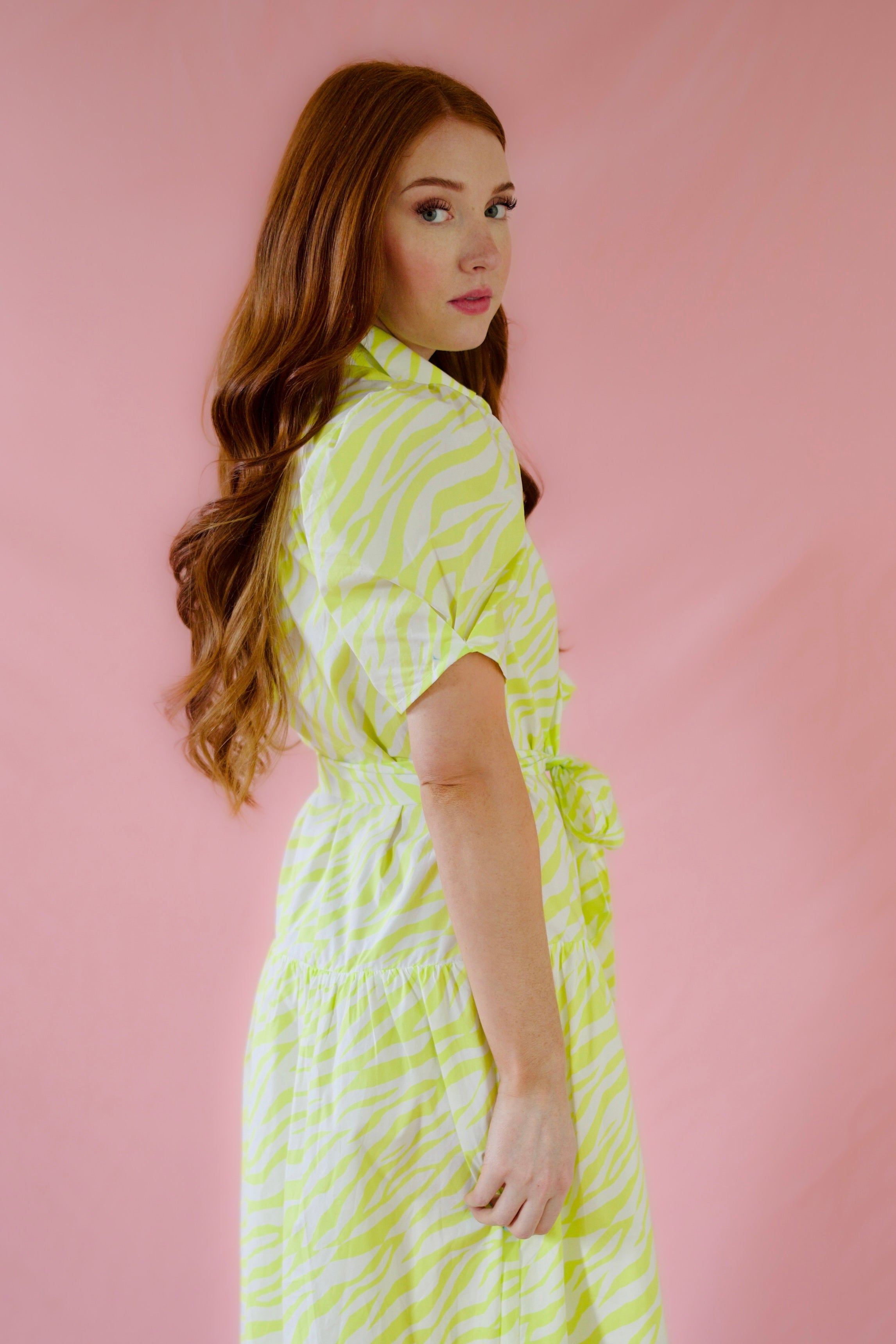 Lime Zebra Dress