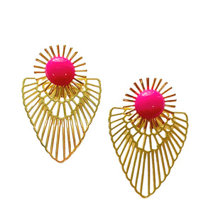 Sun Goddess Pink Earrings