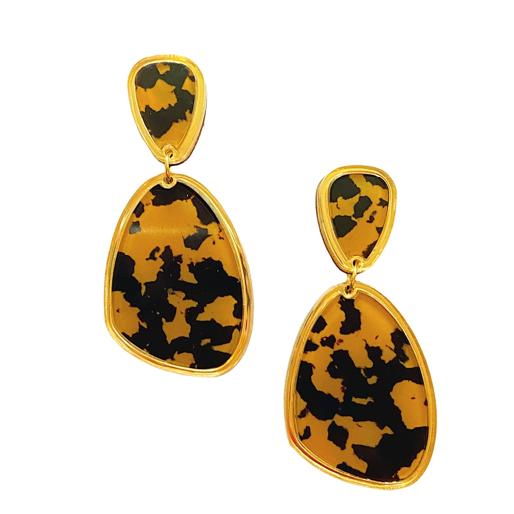 Charlotte Tortoise Organic Earrings