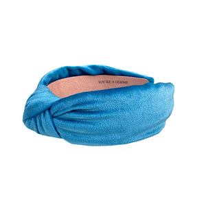Blue Topknot Headband