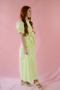 Lime Zebra Dress