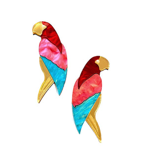Polly Parrot Stud Earrings