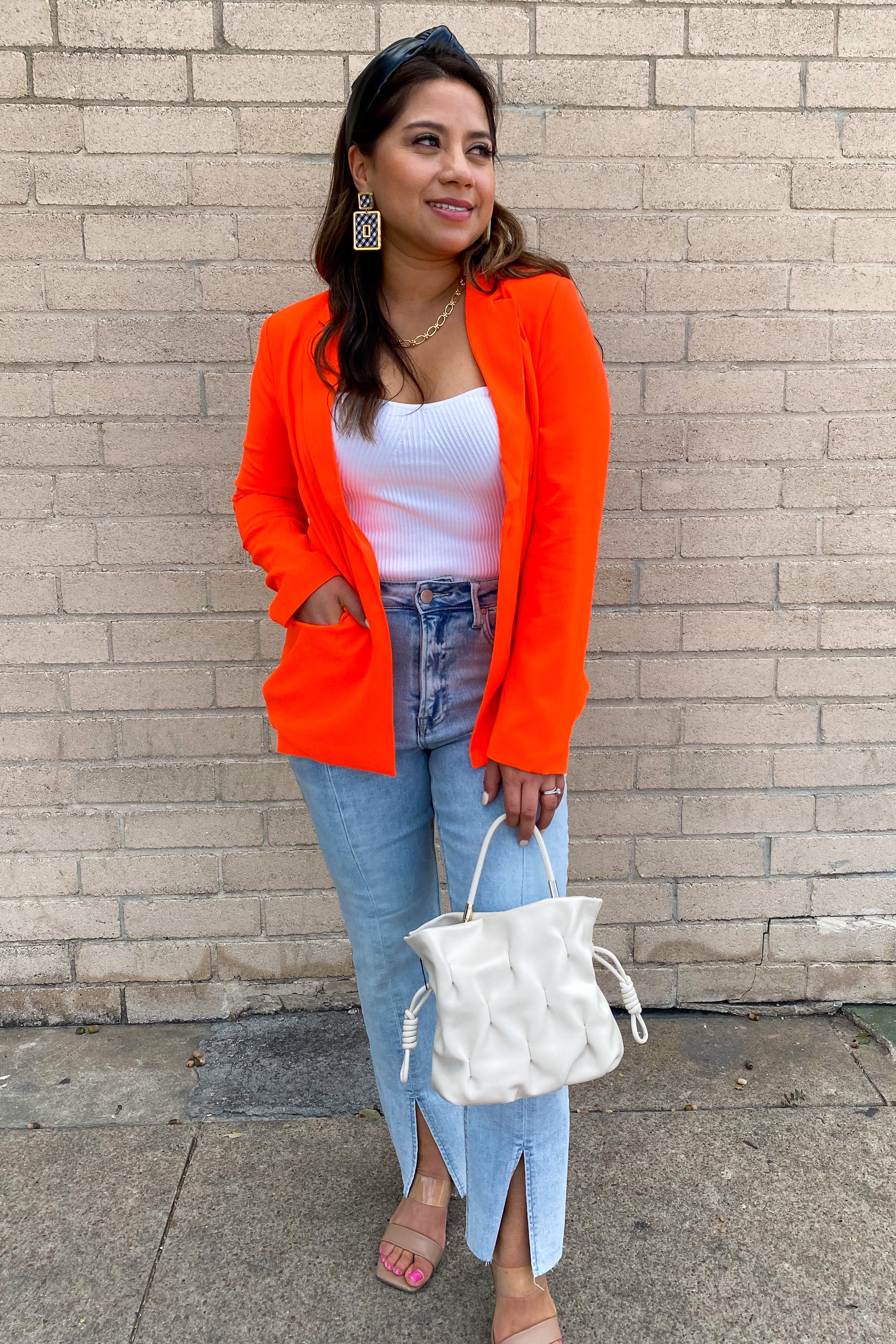 Bright Orange Blazer