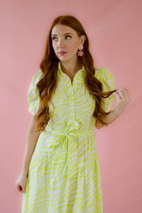 Lime Zebra Dress