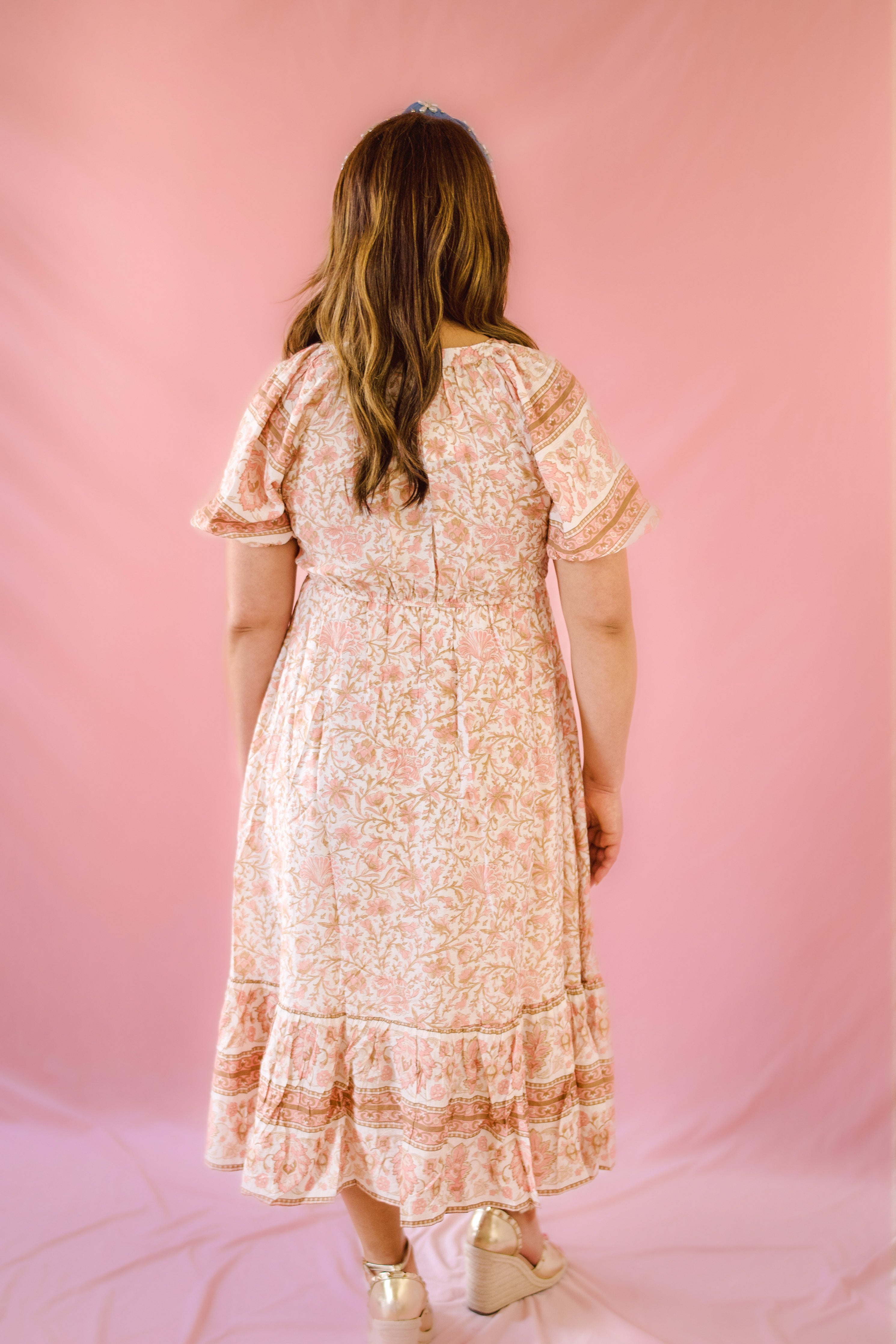 Boho Button Midi Dress