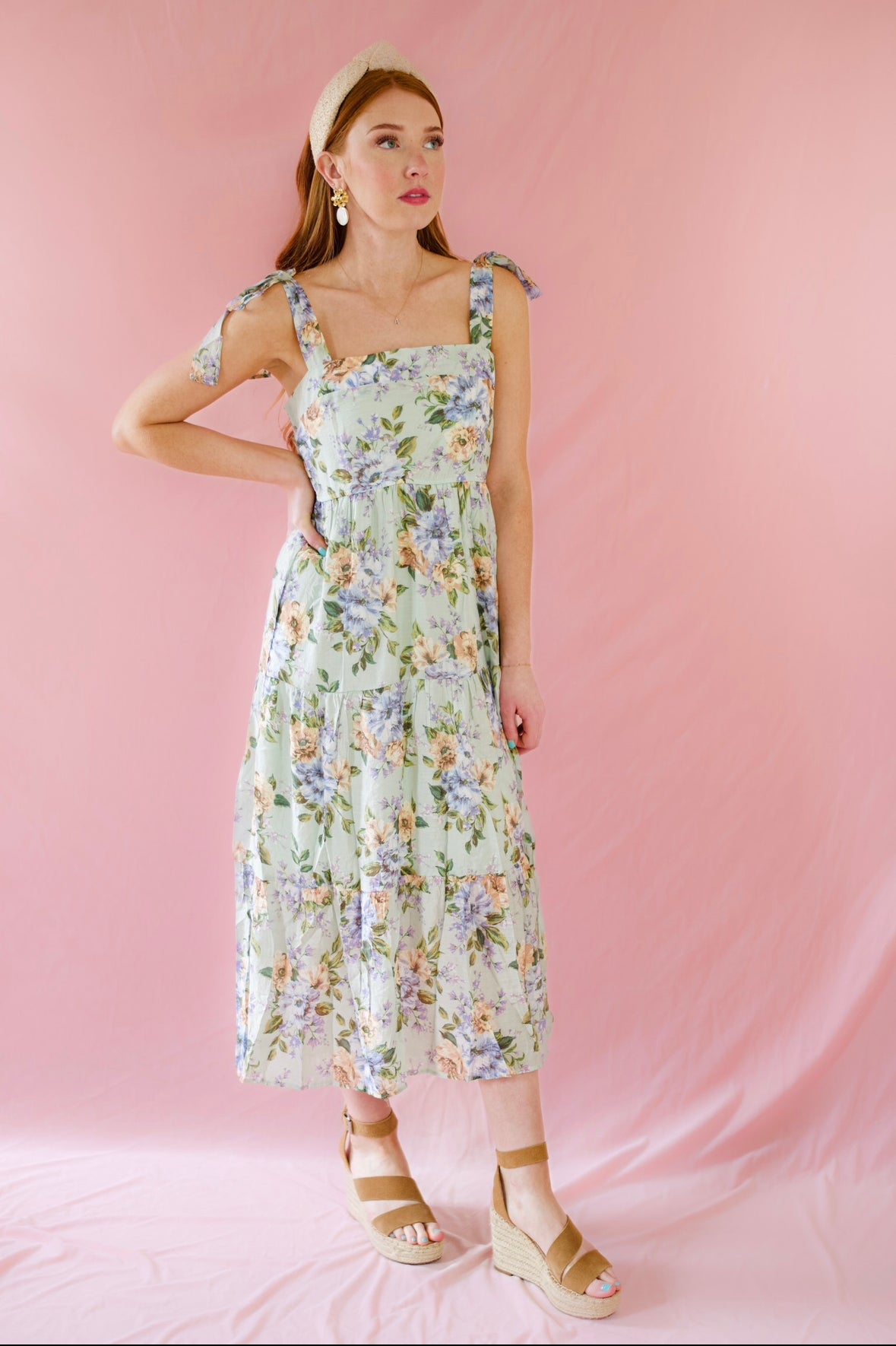 Blue Floral Maxi Dress