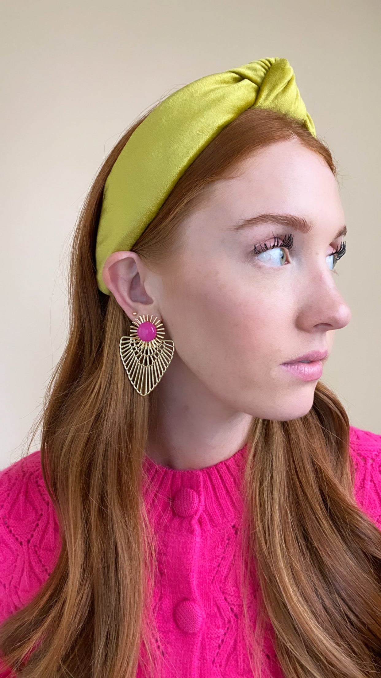 Sun Goddess Pink Earrings