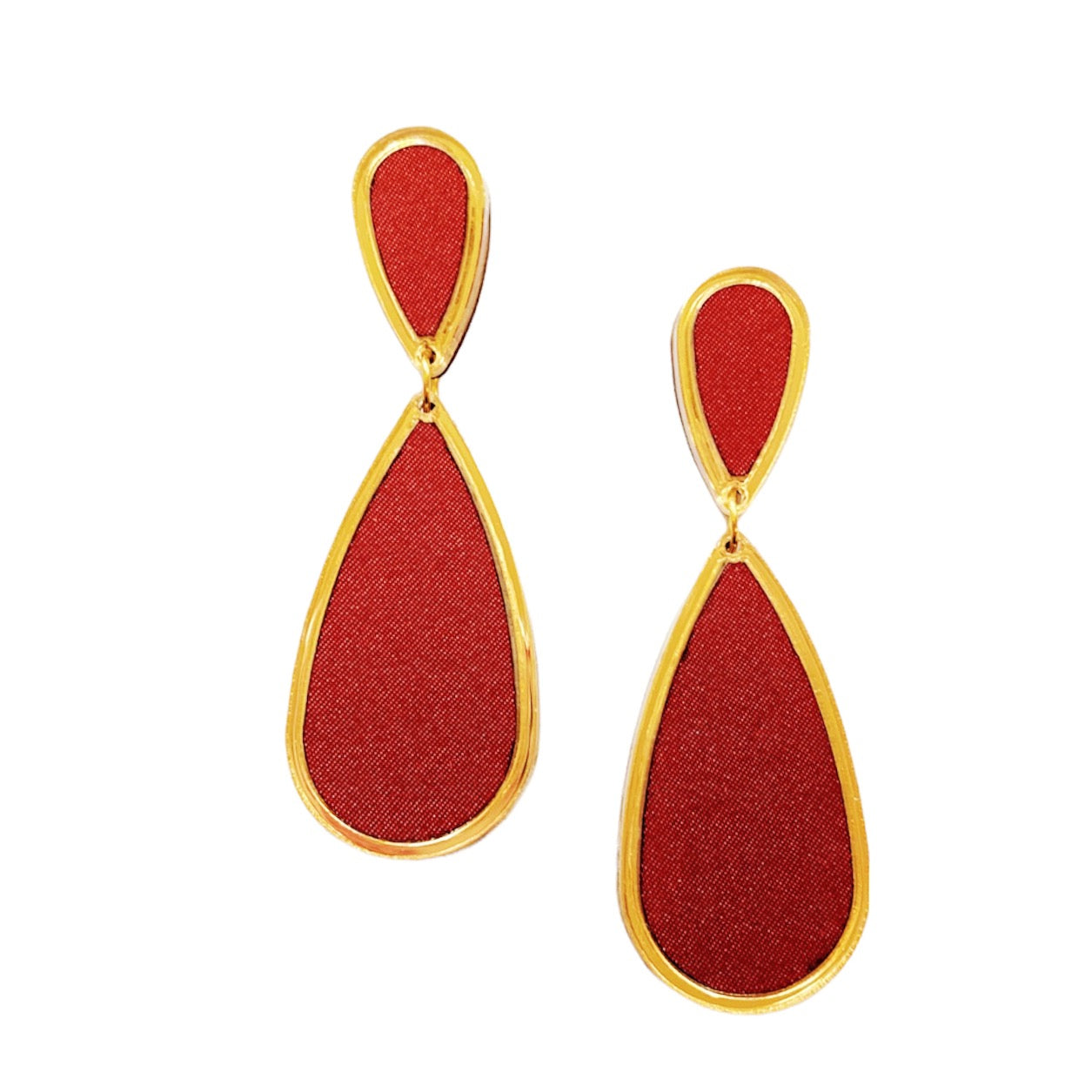 Ava Satin Teardrop Earrings