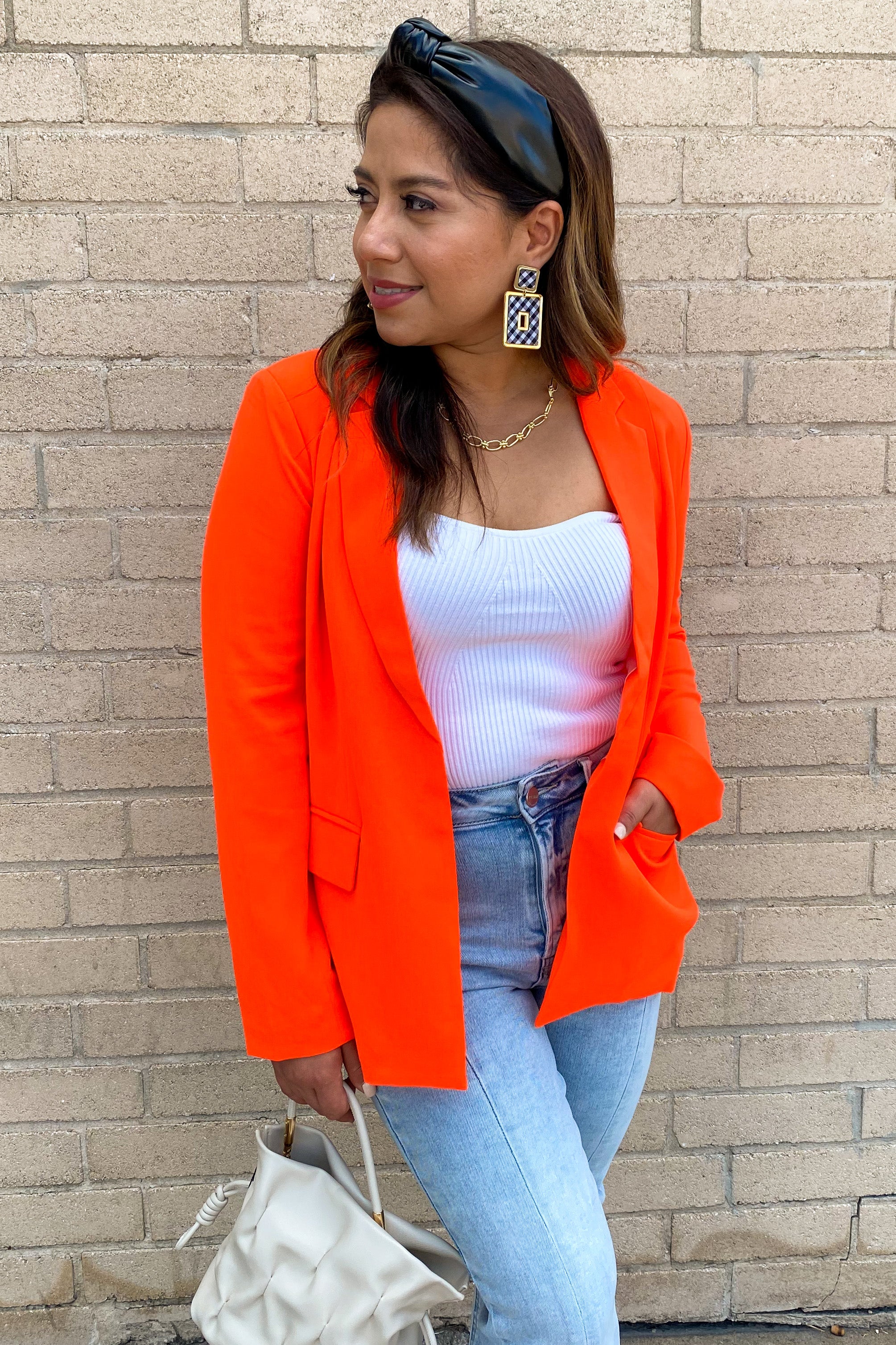 Bright Orange Blazer