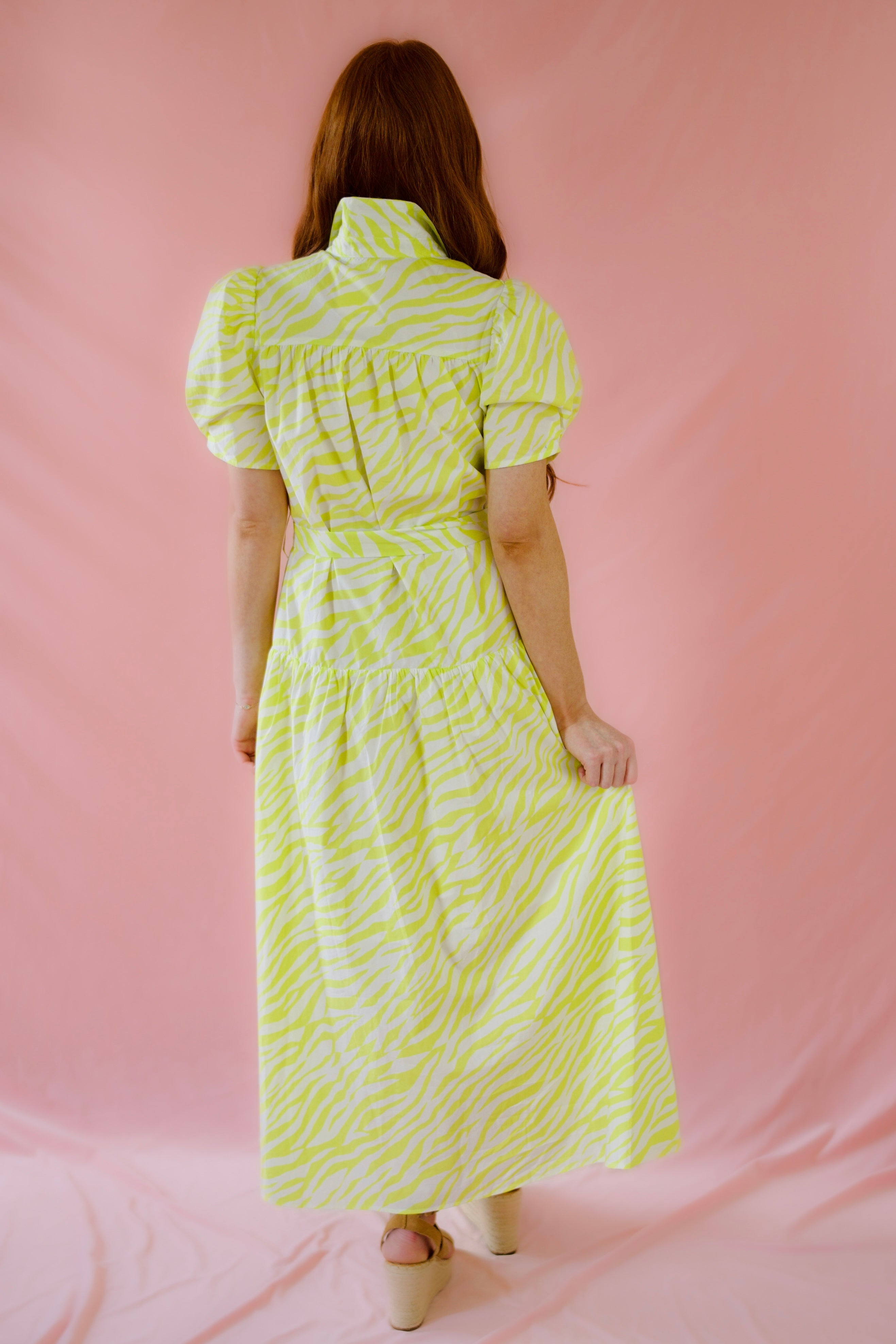 Lime Zebra Dress
