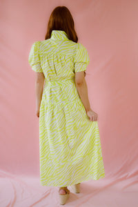 Lime Zebra Dress