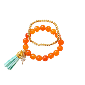 Agate Beaded Bracelet Set