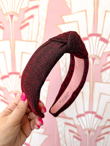 Red Sparkle  Knotted Headband