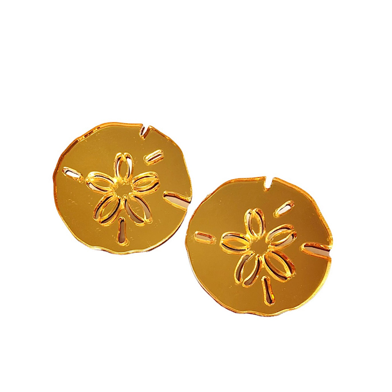 Golden Sand Dollar Statement Studs