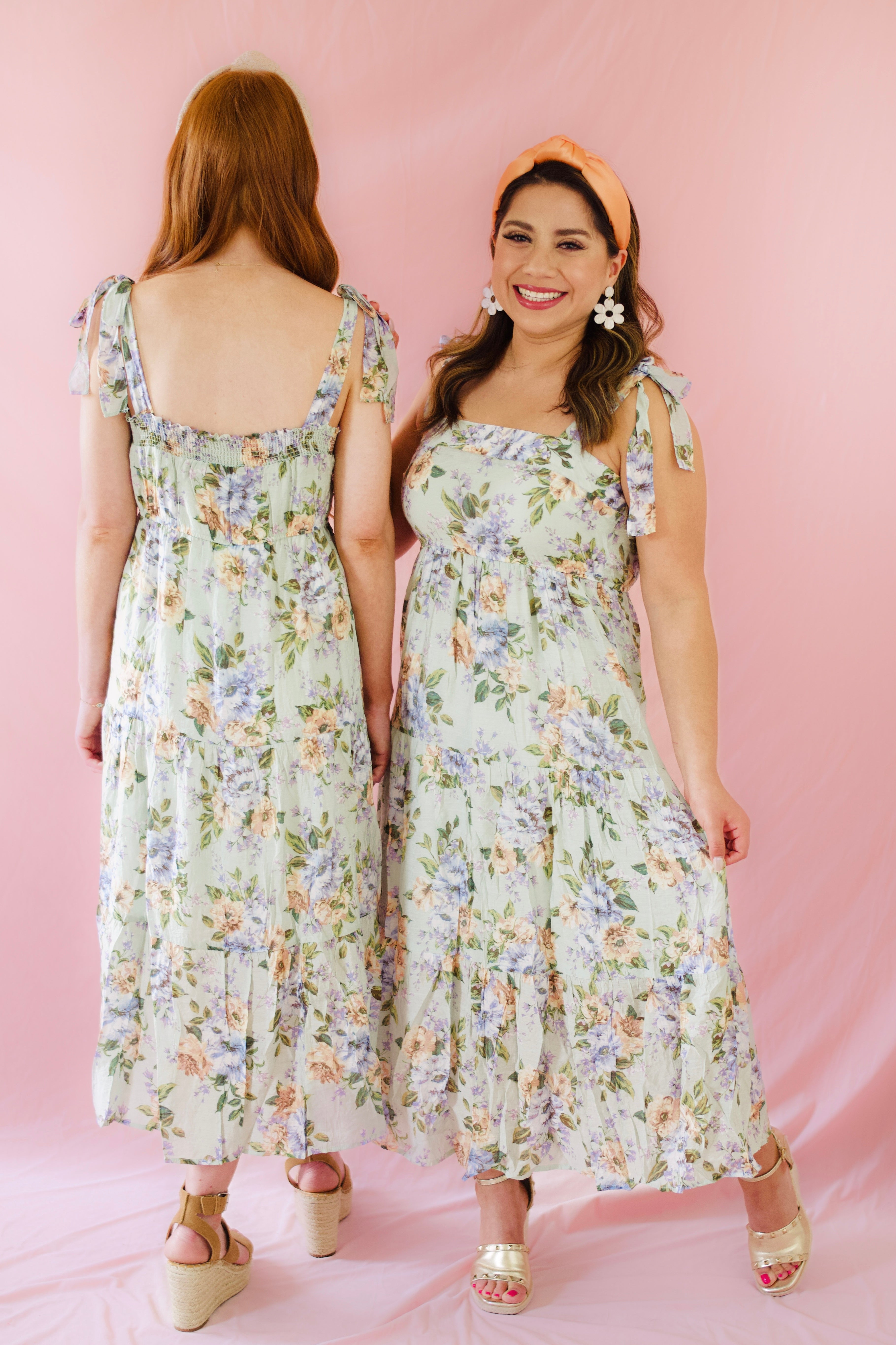 Blue Floral Maxi Dress