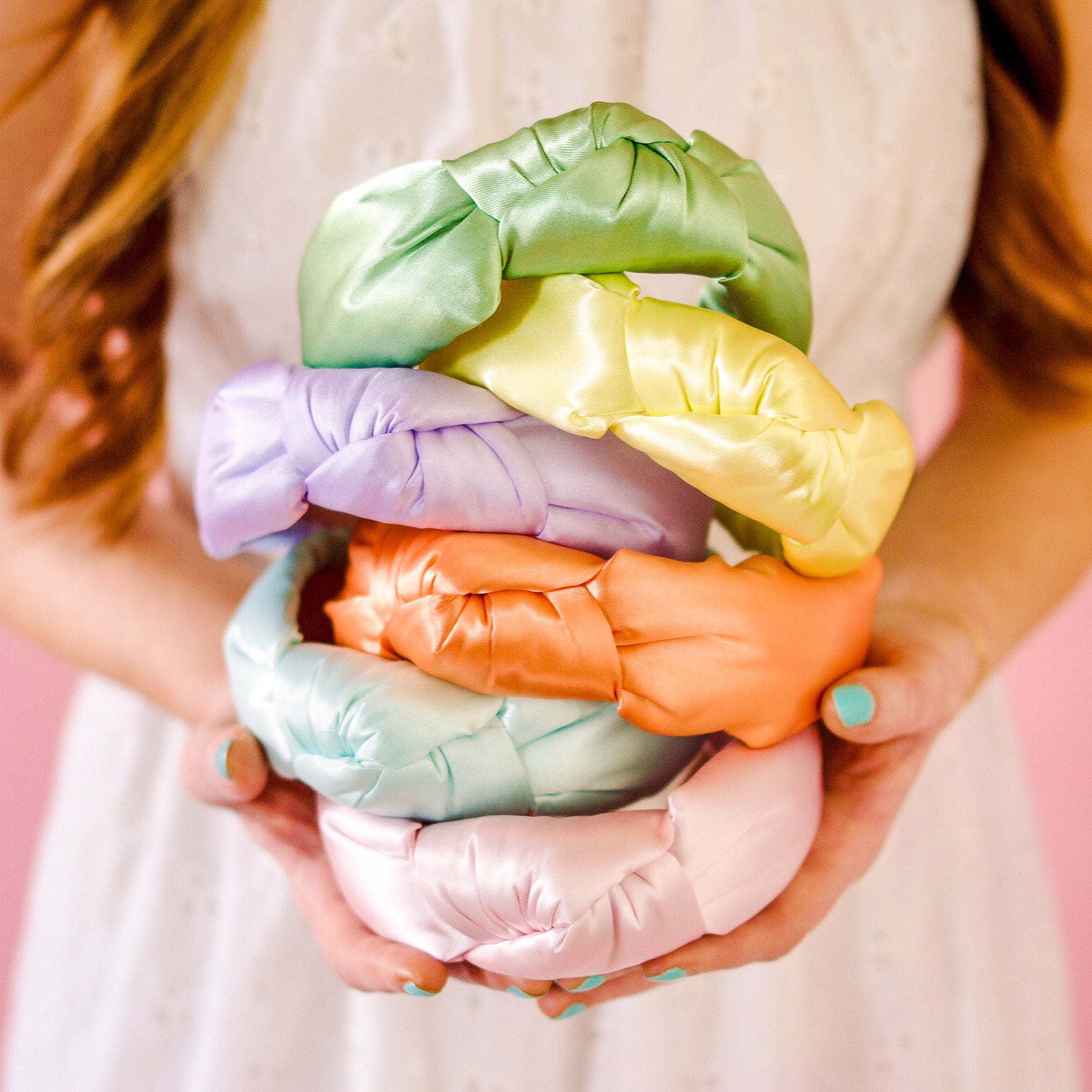 Pastel Satin Knotted Headband