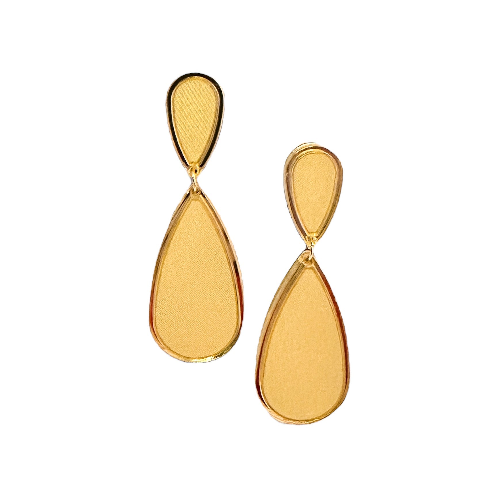 Ava Pastel Yellow Satin Earrings